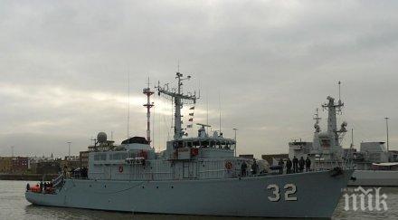 наш миночистач пусна учение турските военноморски сили