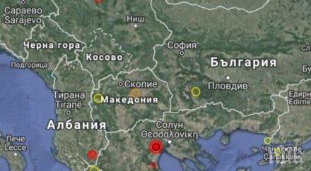 силен трус рихтер удари солун