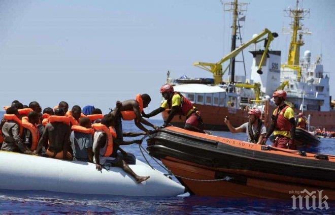 Над 1 100 мигранти са били спасени вчера от италианската брегова охрана в Средиземно море