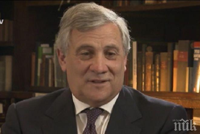 Антонио Таяни: България трябва да върши повече за Европейския съюз