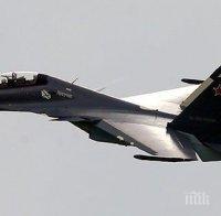 Руски изтребител Су-30 прогони американски военен дрон над Черно море