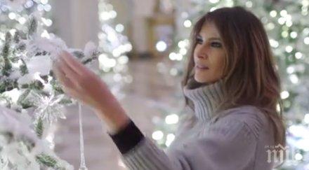 шик блясък вижте коледната феерия белия дом мелания тръмп публикува зашеметяващи кадри снимки видео