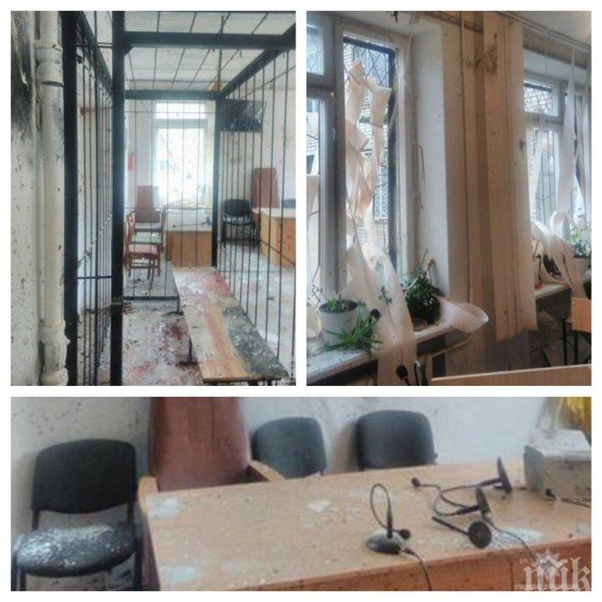 Почернен баща полудя - хвърли две ръчни гранати в съда! Има загинали и много ранени