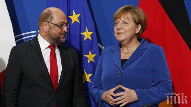 Ангела Меркел и Мартин Шулц търсят на решение на политическата безизходица