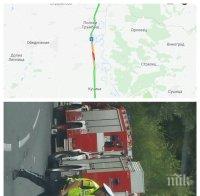 УЖАС! Автомелето край Велико Търново е страшно! Турски ТИР и уазка са се ударили, има загинал