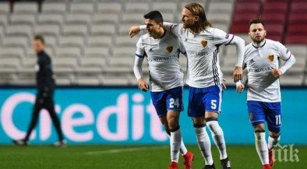 базел класира елиминациите бенфика слабият отбор сезон