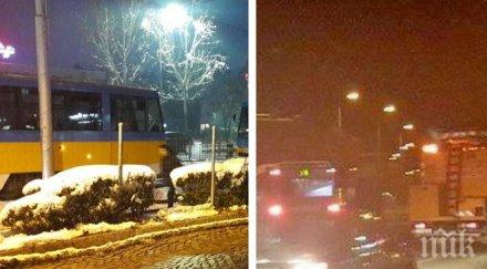 екшън мерцедес кацна трамвайните релси столичния булевард българия