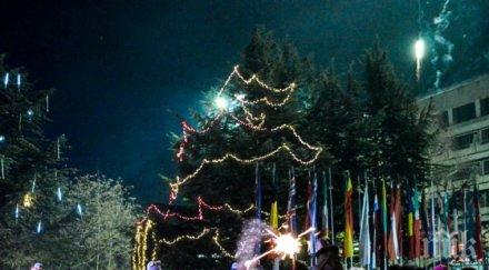 празнична заря запалиха казанлък коледната елха