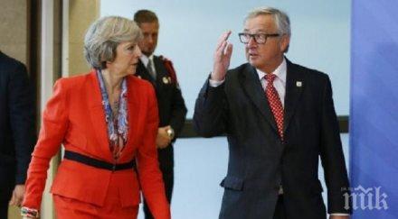 тереза мей жан клод юнкер вероятно проведат среща брекзит петък сутринта