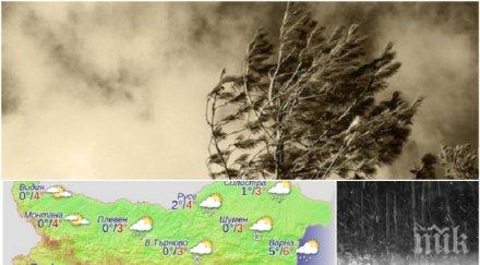 времето разваля температурите падат дъжд сняг вятър връхлитат страната