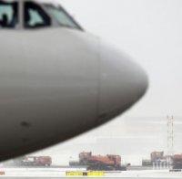 Снежна буря затвори летището в Брюксел