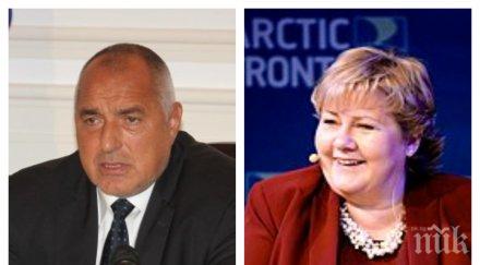 извънредно пик бойко борисов ключова среща норвежкия премиер ерна солберг обновена