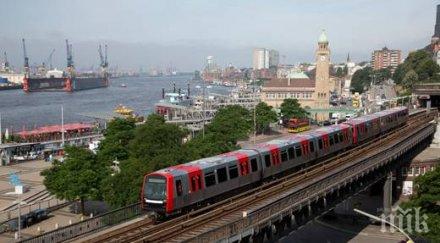 инцидент мъж взриви тръба метролинията хамбург