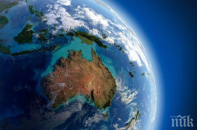 Австралия се премества на север със 7 сантиметра на година