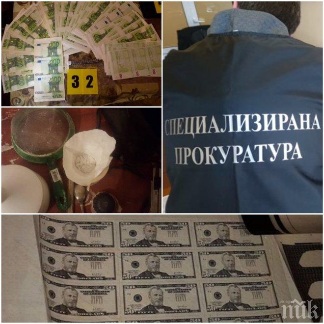  УДАР! Вижте печатницата за фалшива валута, действала и като нарколаборатория, която ГДБОП разби (ВИДЕО) 