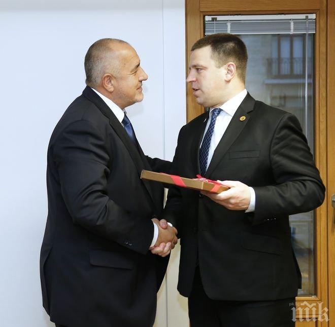 Борисов и Юрий Ратас обсъдиха програмата на Триото председателстващи Съвета на ЕС страни
