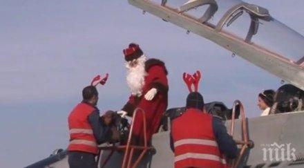 дядо коледа пристигна нас изтребител снимки