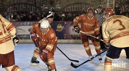 пропусна путин пак игра хокей червения площад