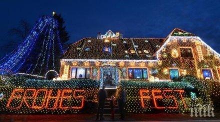 рекорд семейство украси къщата половин милион лампички