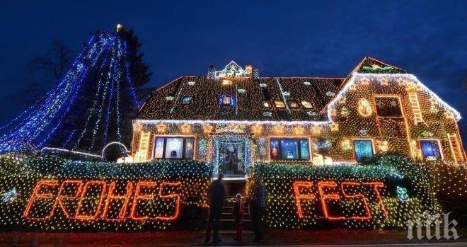 РЕКОРД! Семейство украси къщата си с половин милион лампички