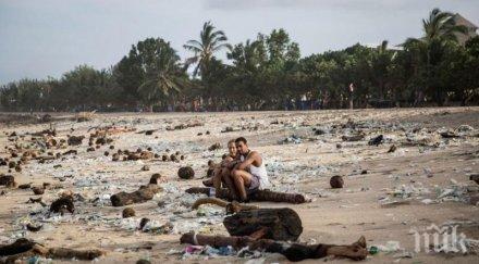 извънредно положение бали райският остров потънал боклуци снимки