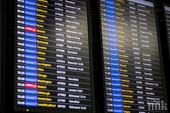 Лошото време блокира летищата във Великобритания