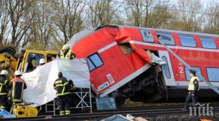 влакова катастрофа линията хамбург берлин преустановено движението железопътния транспорт региона