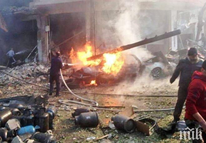 Близо 30 цивилни граждани са загинали при предполагаеми руски бомбардировки край Дамаск