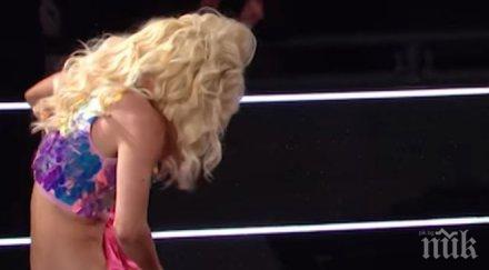 участничка риалити шоу остана голо дупе пряк ефир видео