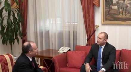 президентът румен радев разговаря нато посланика сащ нас ерик рубин