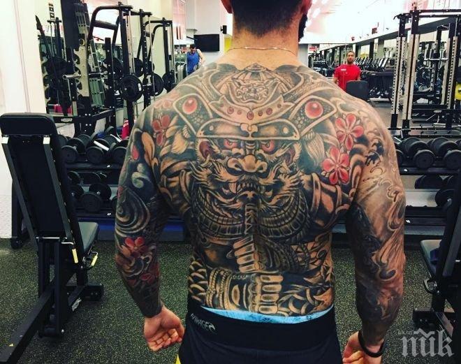 Заловиха главатар на Якудза по татуировките му