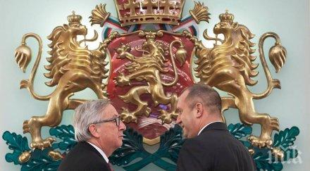 обсъдиха румен радев жан клод юнкер снимки