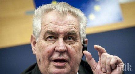 жена опита попречи чешкия президент гласува изборите