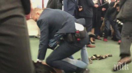 полугола активистка фемен нападна чешкия президент