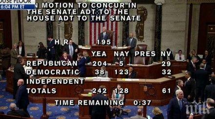 камарата представителите сащ подкрепи продължаването финансирането правителството