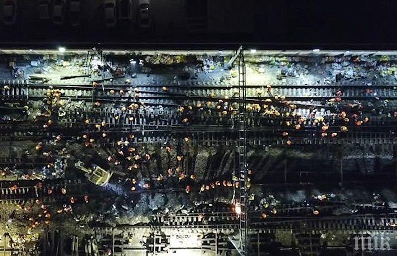 НЕЧОВЕШКО! Китайци построиха жп възел за девет часа (СНИМКИ)