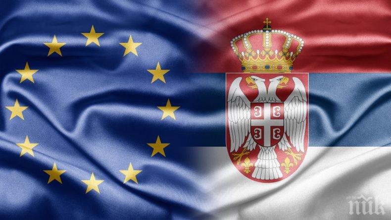 СОЦИОЛОГИЧЕСКО ИЗСЛЕДВАНЕ! Повечето сърби подкрепят членство на страната им в ЕС