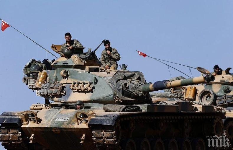 Турски танкове поддържат настъплението на сирийската опозиция в Африн