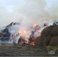 пожар изпепели 1500 бали сено айтос