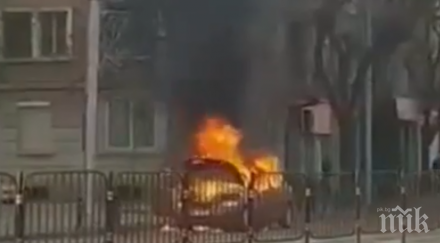 опел изгоря минути центъра пловдив