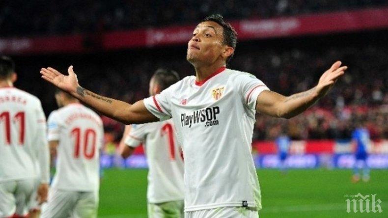 Попариха Севиля със спорен гол секунди преди края