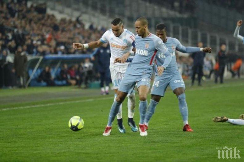 Олимпик (Марсилия) и Монако не се победиха в голово зрелище на Велодром