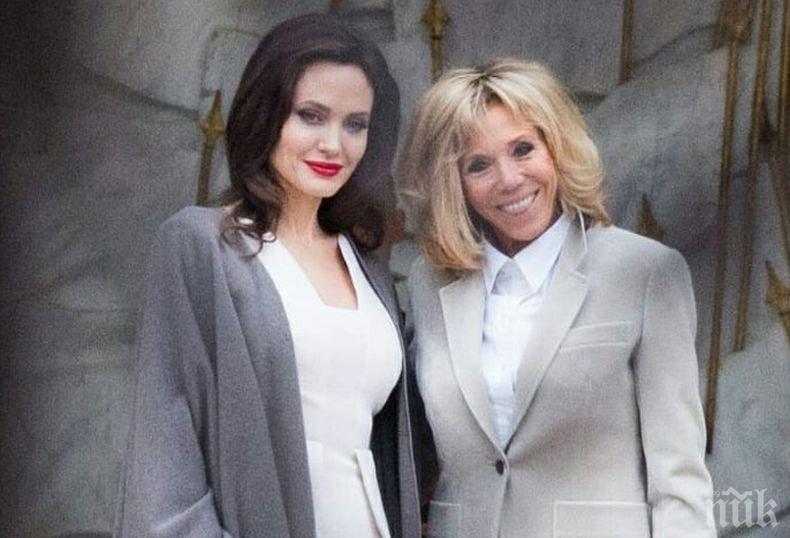 Макрон посрещна Анджелина Джоли (СНИМКИ)