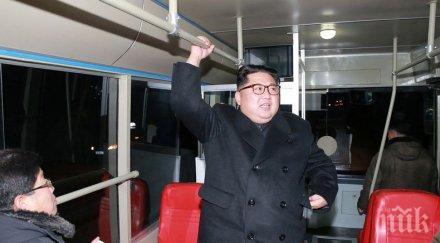 нощен живот ким чен обикаля пхенян тролейбус снимка