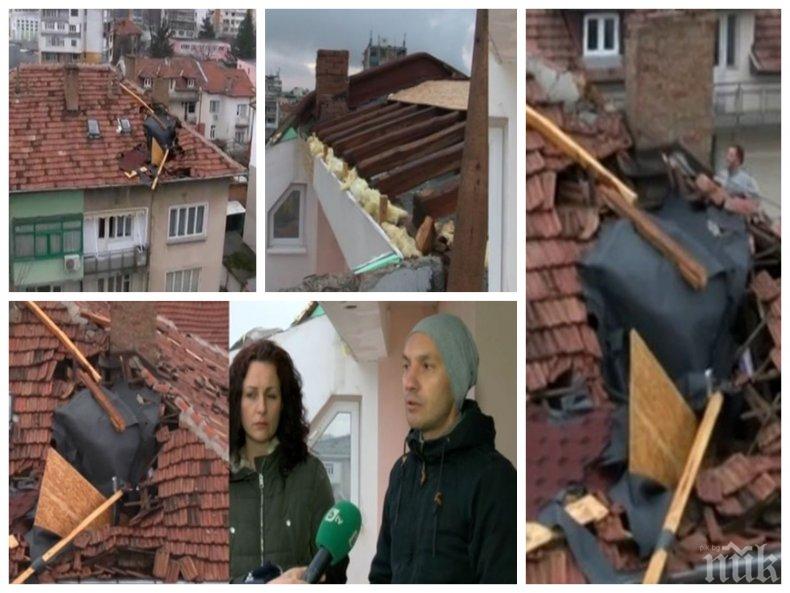 СЛЕД СТИХИЯТА! Жители на Враца с покъртителен разказ за това как жилищният им блок остана без покрив заради бурния вятър