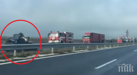 извънредно кърваво меле три трупа магистрала хемус снимка