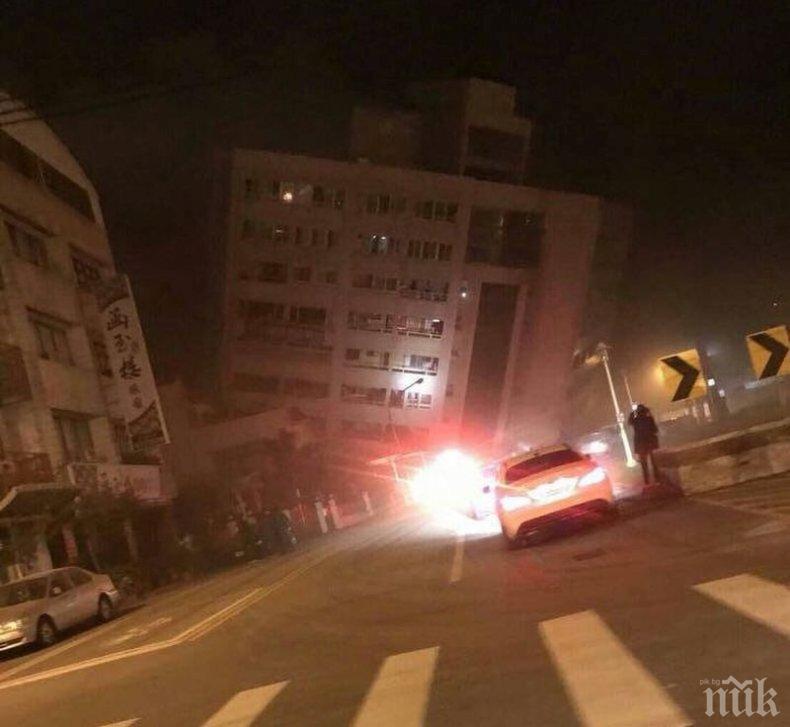 ТРАГЕДИЯ!  Двама души са загинали при силното земетресение в Тайван, над 200 са ранените