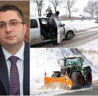 ЕКСКЛУЗИВНО! Регионалният министър Николай Нанков с важен коментар за ситуацията по пътищата след снеговалежите