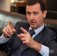 Асад играе тайно срещу Ердоган, помага на кюрдите