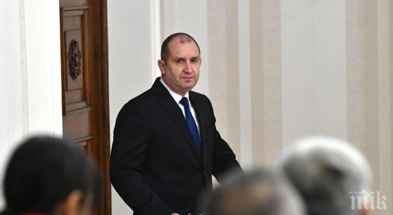 Румен Радев изпрати съболезнователно писмо до Владимир Путин